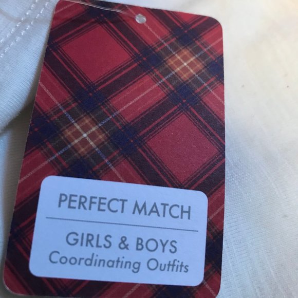 NWT Christmas Tahari perfect match girls long sleeved top in IVORY size 4T. - Picture 3 of 3